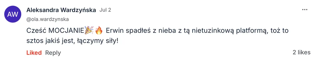 Opinia członka MOCNO Clubu