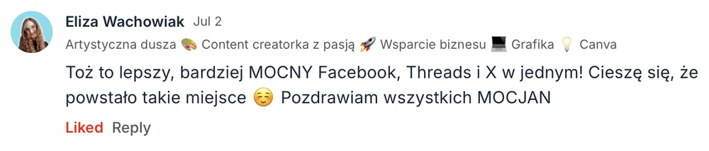 Opinia członka MOCNO Clubu